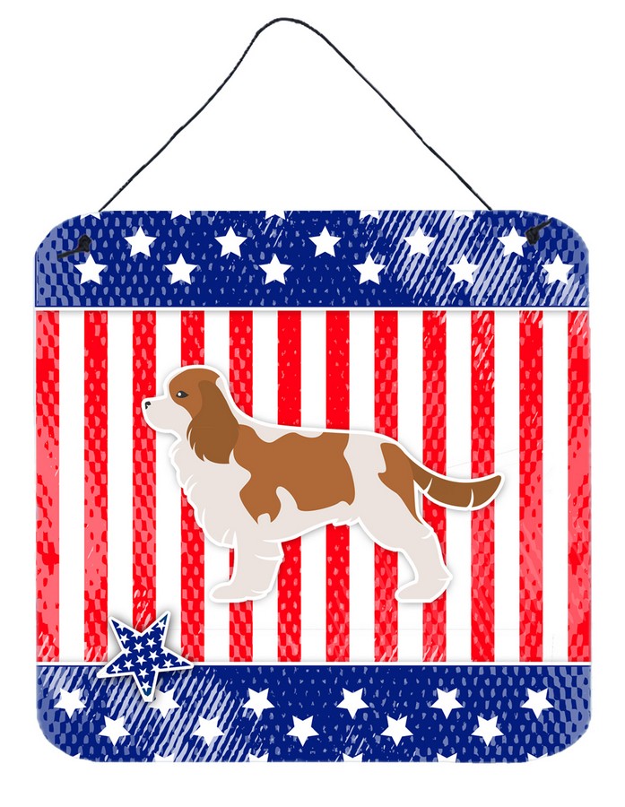 USA Patriotic Cavalier King Charles Spaniel Wall or Door Hanging Prints