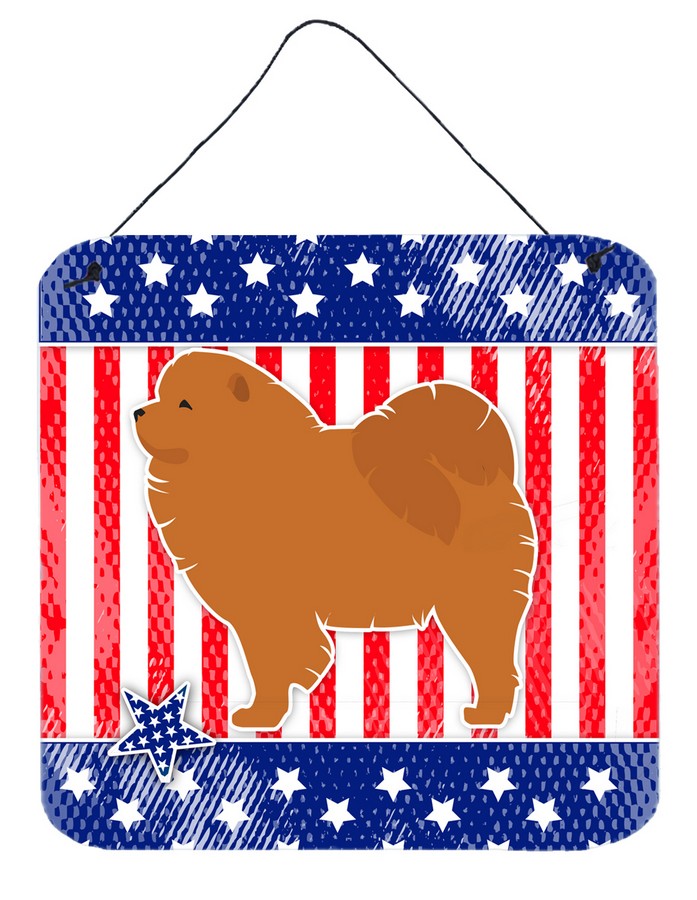 USA Patriotic Chow Chow Wall or Door Hanging Prints