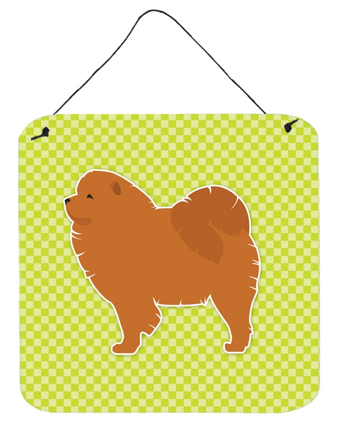 Chow Chow Checkerboard Green Wall or Door Hanging Prints