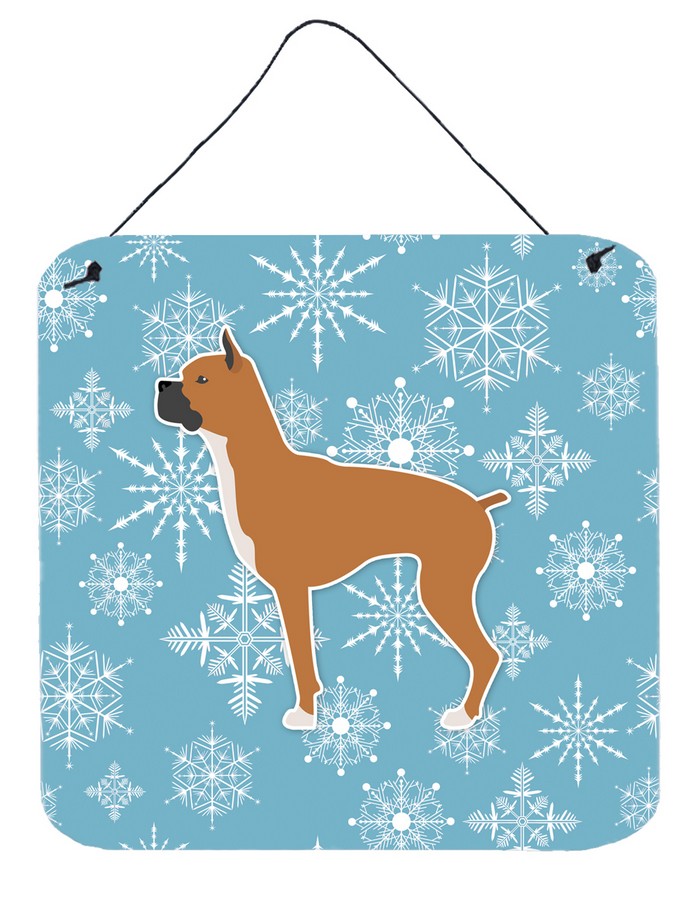 Winter Snowflake Boxer Wall or Door Hanging Prints