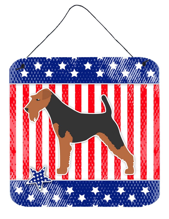 USA Patriotic Welsh Terrier Wall or Door Hanging Prints