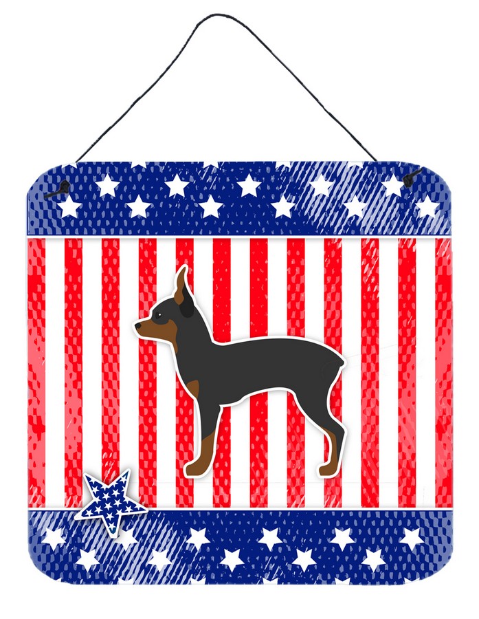USA Patriotic Toy Fox Terrier Wall or Door Hanging Prints