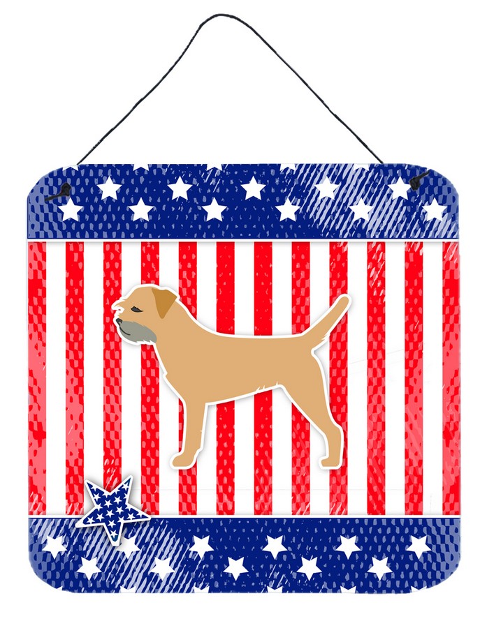 USA Patriotic Border Terrier Wall or Door Hanging Prints