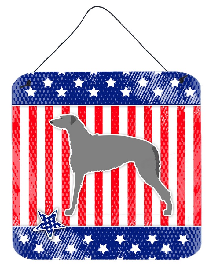 USA Patriotic Scottish Deerhound Wall or Door Hanging Prints