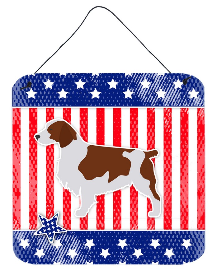USA Patriotic Welsh Springer Spaniel Wall or Door Hanging Prints