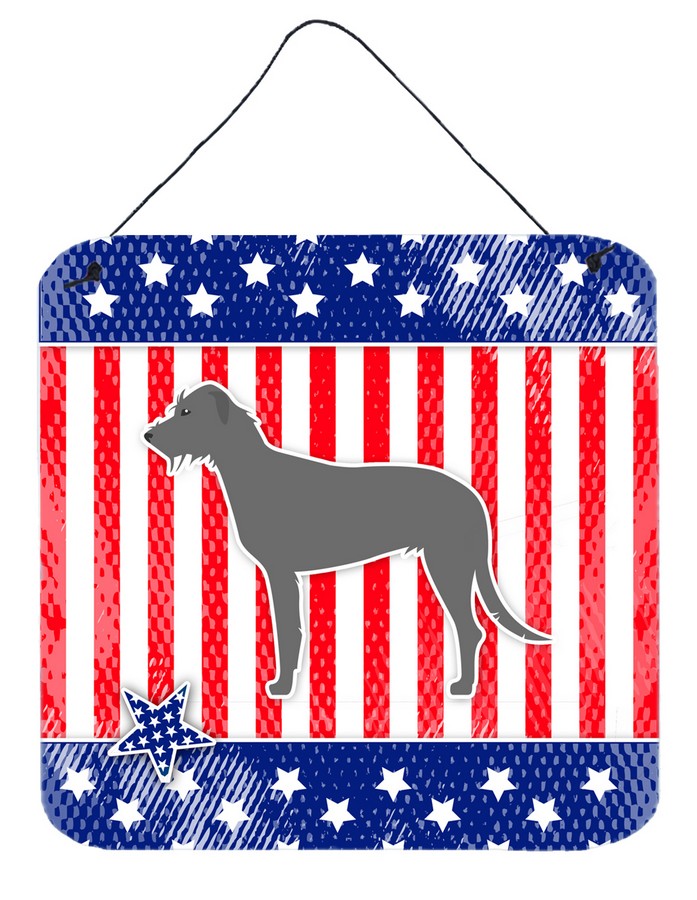 USA Patriotic Irish Wolfhound Wall or Door Hanging Prints
