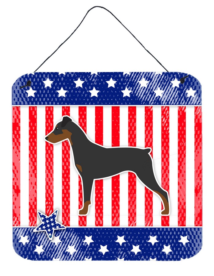 USA Patriotic German Pinscher Wall or Door Hanging Prints