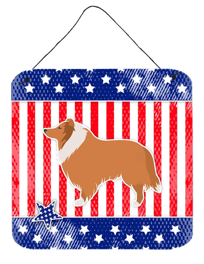 USA Patriotic Collie Wall or Door Hanging Prints