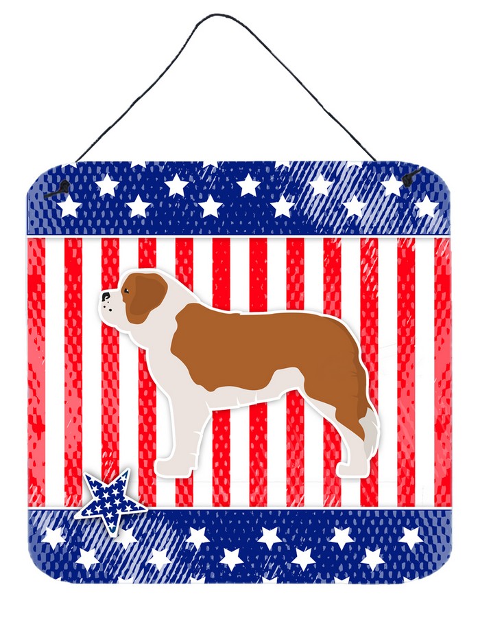 USA Patriotic Saint Bernard Wall or Door Hanging Prints