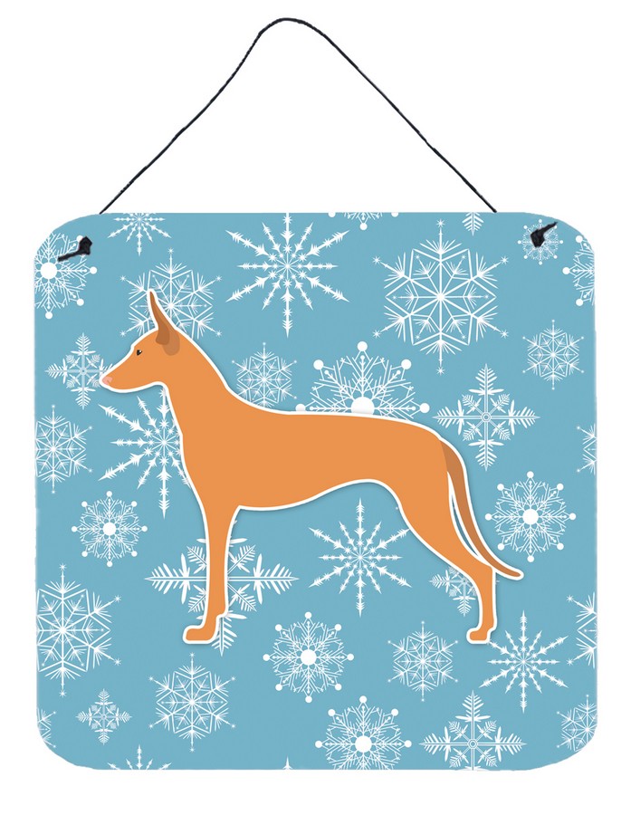Winter Snowflake Pharaoh Hound Wall or Door Hanging Prints