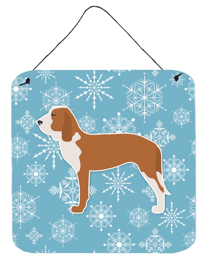 Winter Snowflake Spanish Hound Wall or Door Hanging Prints