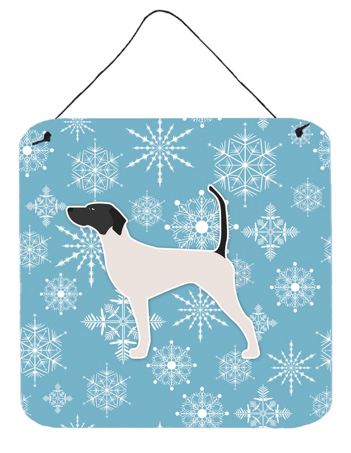 Winter Snowflake English Pointer Wall or Door Hanging Prints