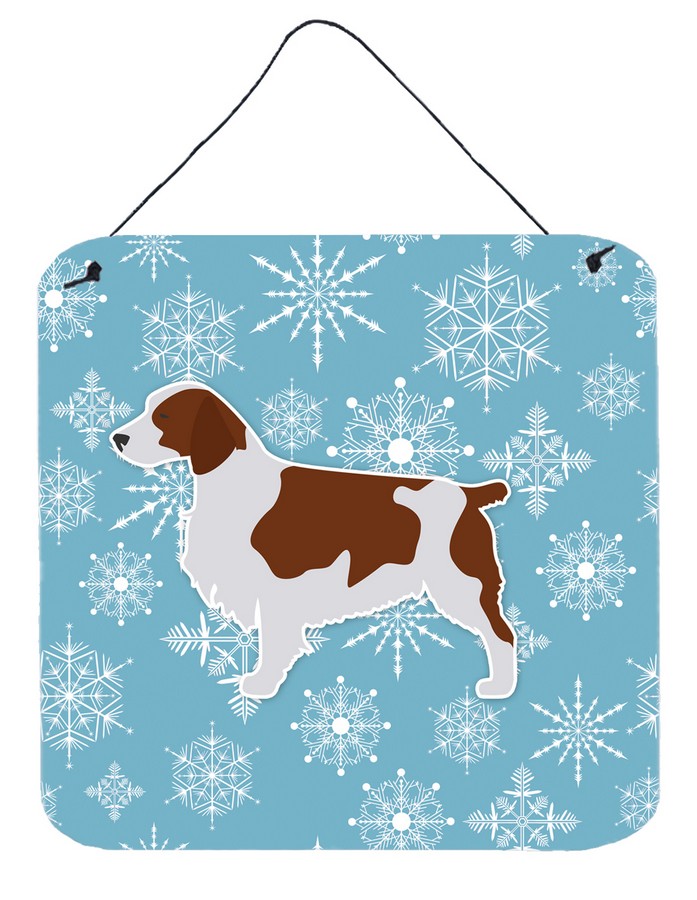Winter Snowflake Welsh Springer Spaniel Wall or Door Hanging Prints