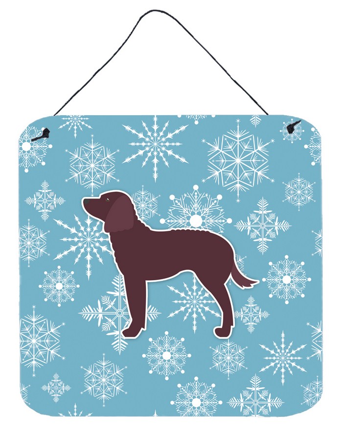 Winter Snowflake American Water Spaniel Wall or Door Hanging Prints