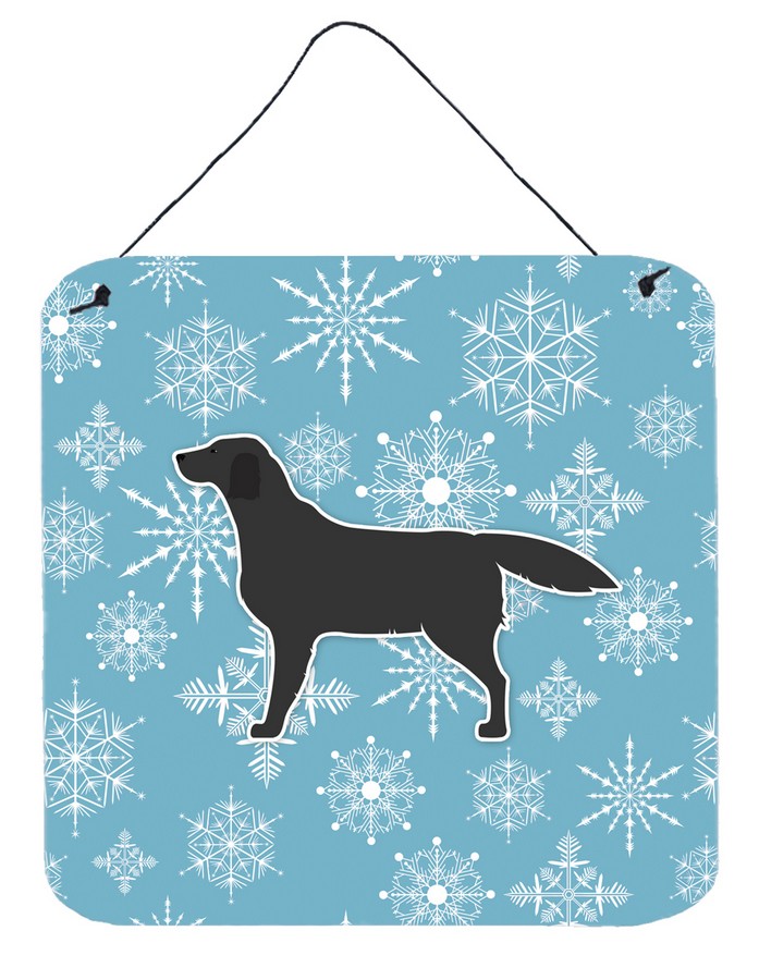 BB3508DS66 Winter Snowflake Black Labrador Retriever Wall or Door Hanging Prints
