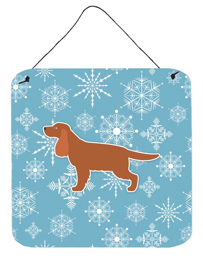 Winter Snowflake English Cocker Spaniel Wall or Door Hanging Prints