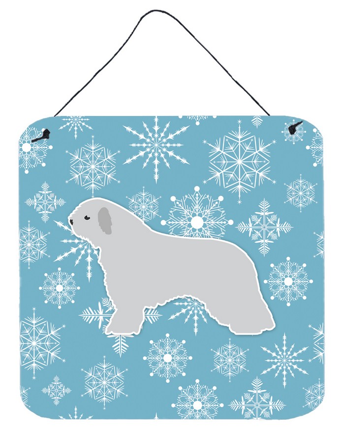 Winter Snowflake Spanish Water Dog Wall or Door Hanging Prints