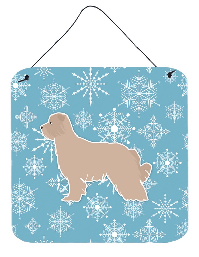 Winter Snowflake Pyrenean Shepherd Wall or Door Hanging Prints