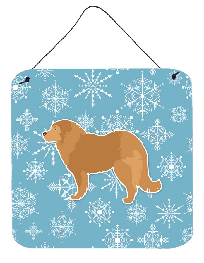 Winter Snowflake Caucasian Shepherd Dog Wall or Door Hanging Prints