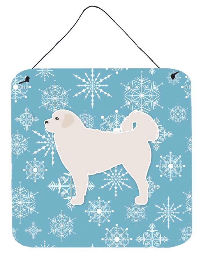Winter Snowflake Polish Tatra Sheepdog Wall or Door Hanging Prints