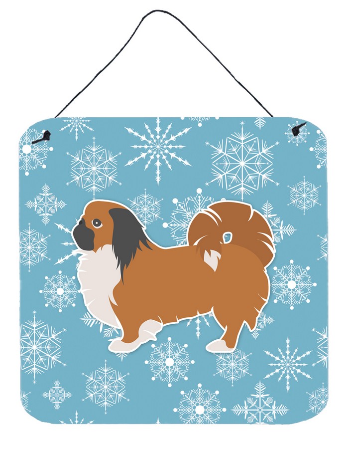 Winter Snowflake Pekingese Wall or Door Hanging Prints