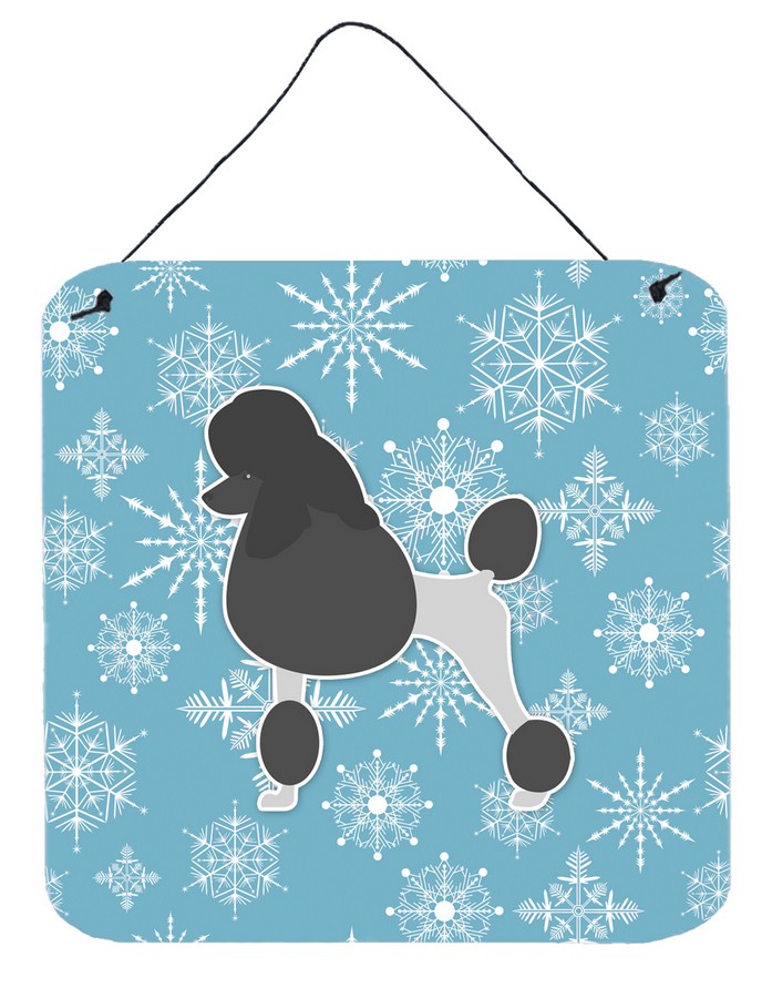 Winter Snowflake Poodle Wall or Door Hanging Prints