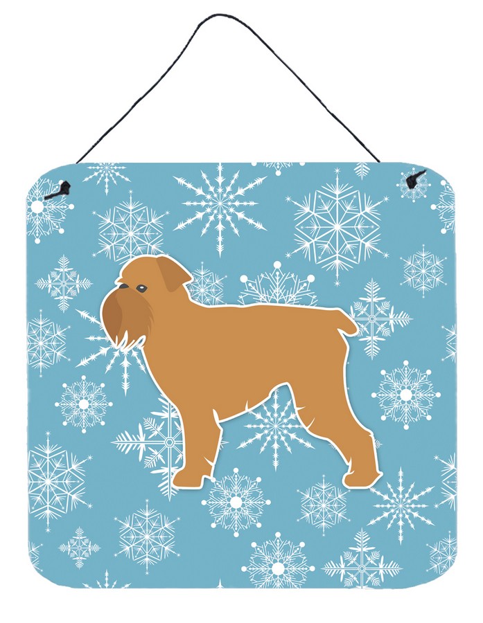 Winter Snowflake Brussels Griffon Wall or Door Hanging Prints