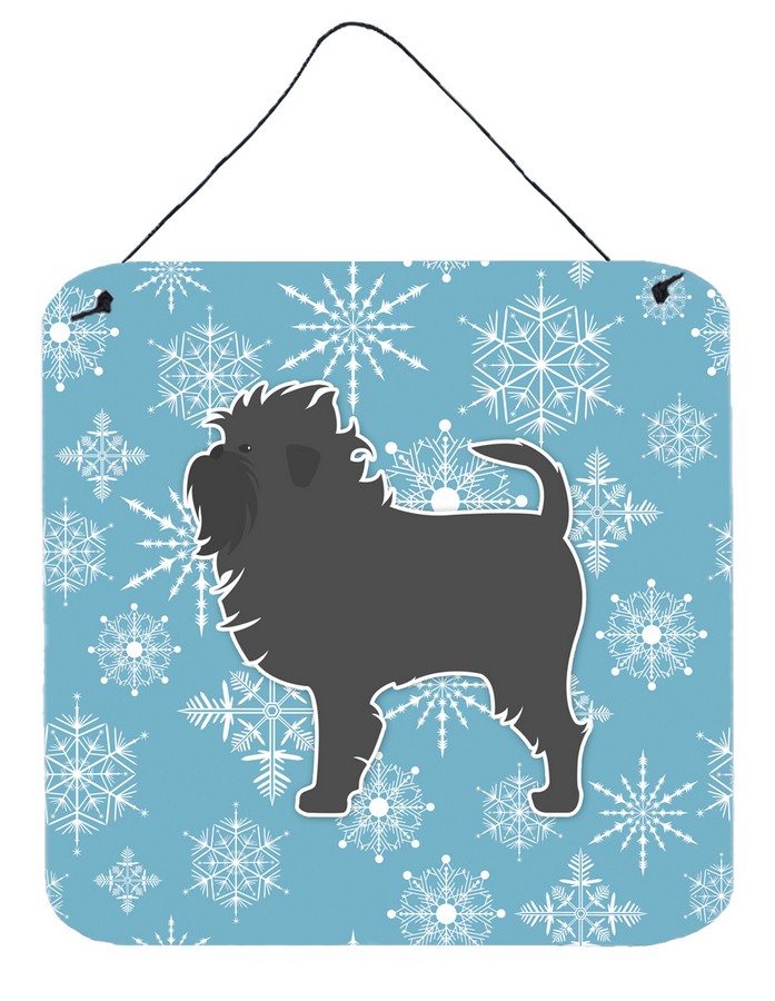 Winter Snowflake Affenpinscher Wall or Door Hanging Prints