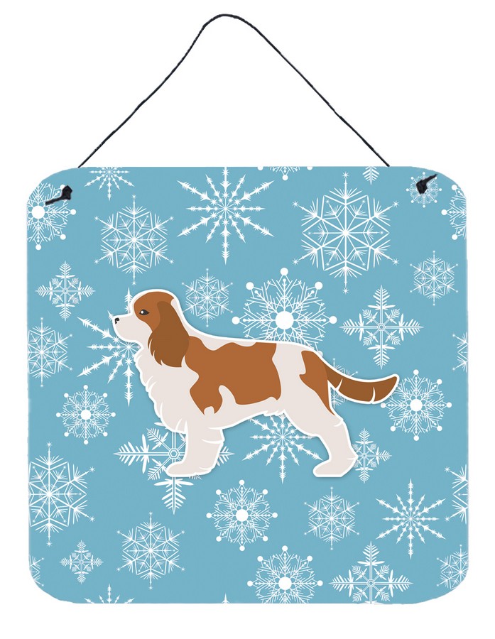 Winter Snowflake Cavalier King Charles Spaniel Wall or Door Hanging Prints