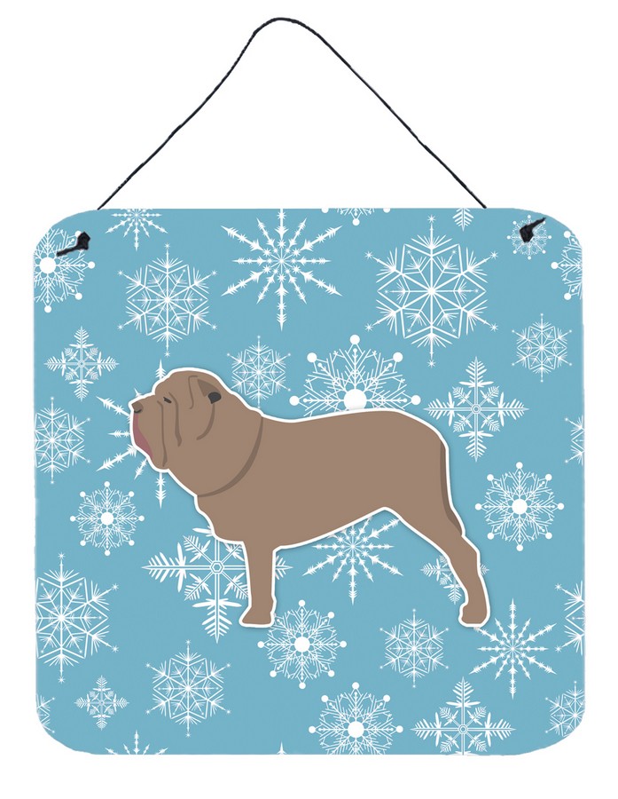 Winter Snowflake Neapolitan Mastiff Wall or Door Hanging Prints