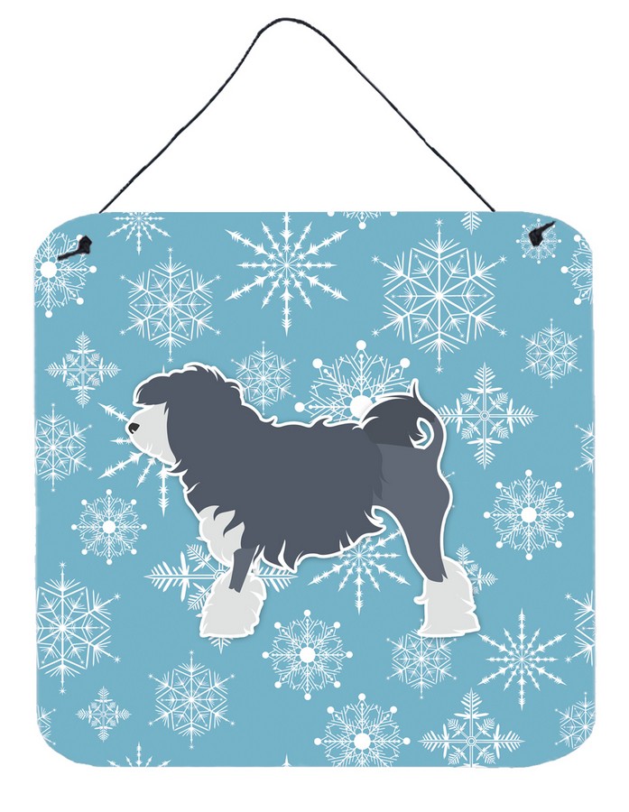 Winter Snowflake Lowchen Wall or Door Hanging Prints