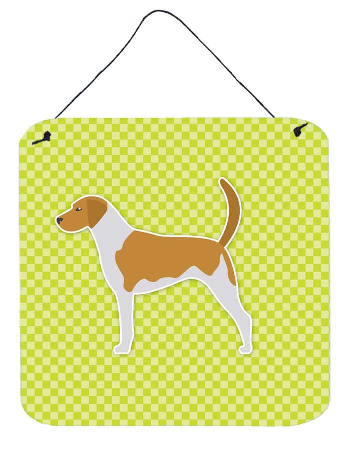 American Foxhound Checkerboard Green Wall or Door Hanging Prints