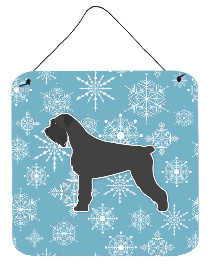 Winter Snowflake Giant Schnauzer Wall or Door Hanging Prints