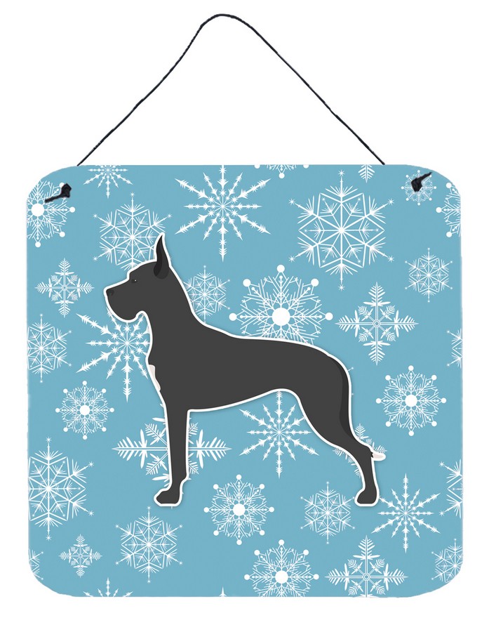 Winter Snowflake Great Dane Wall or Door Hanging Prints