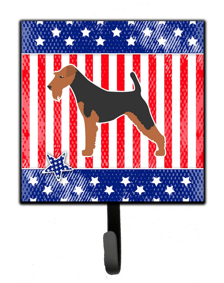 USA Patriotic Airedale Terrier Leash or Key Holder