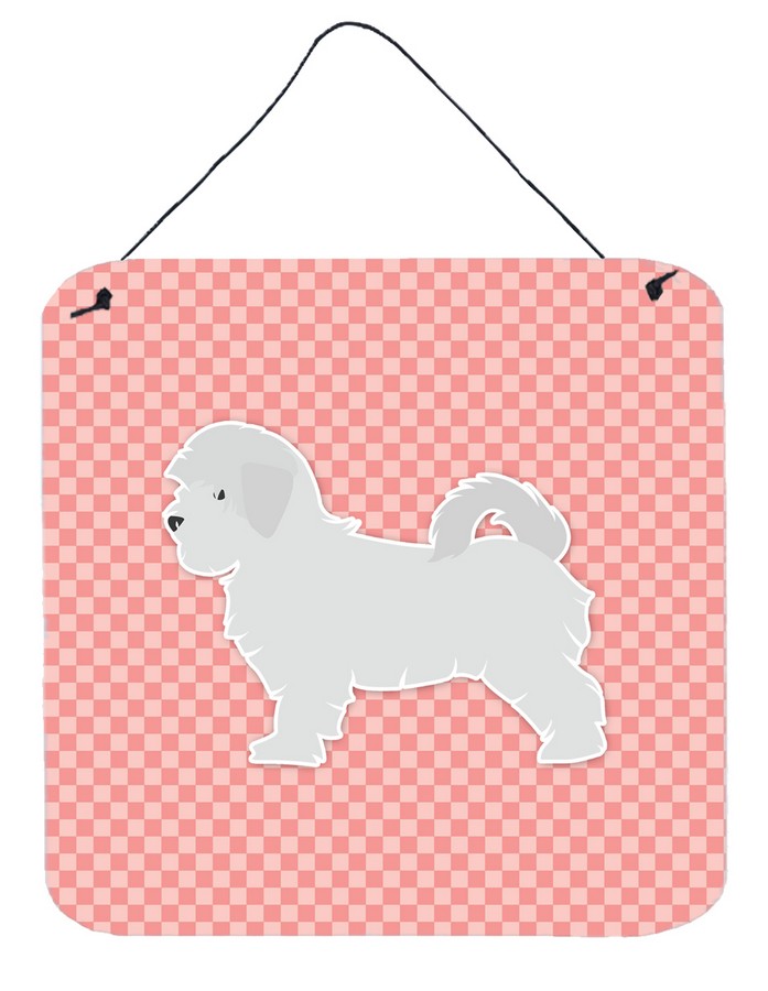 Maltese Checkerboard Pink Wall or Door Hanging Prints