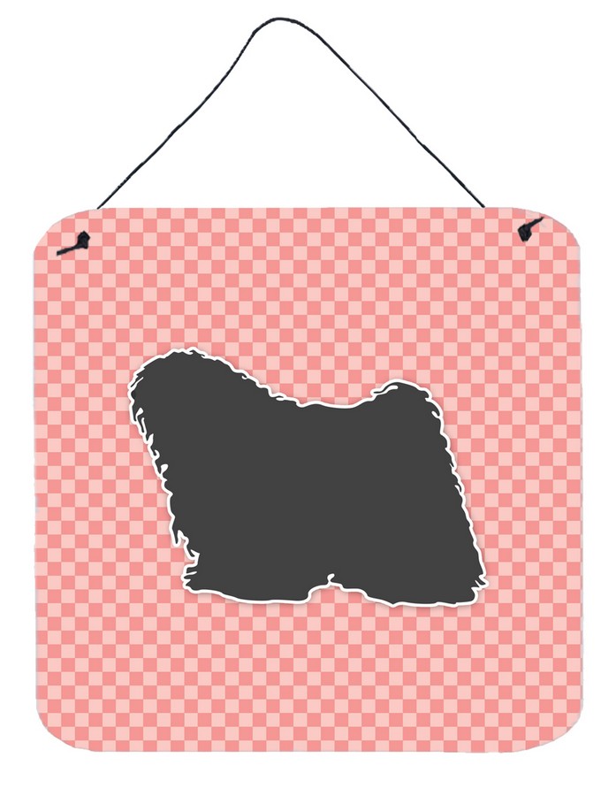 Puli Checkerboard Pink Wall or Door Hanging Prints