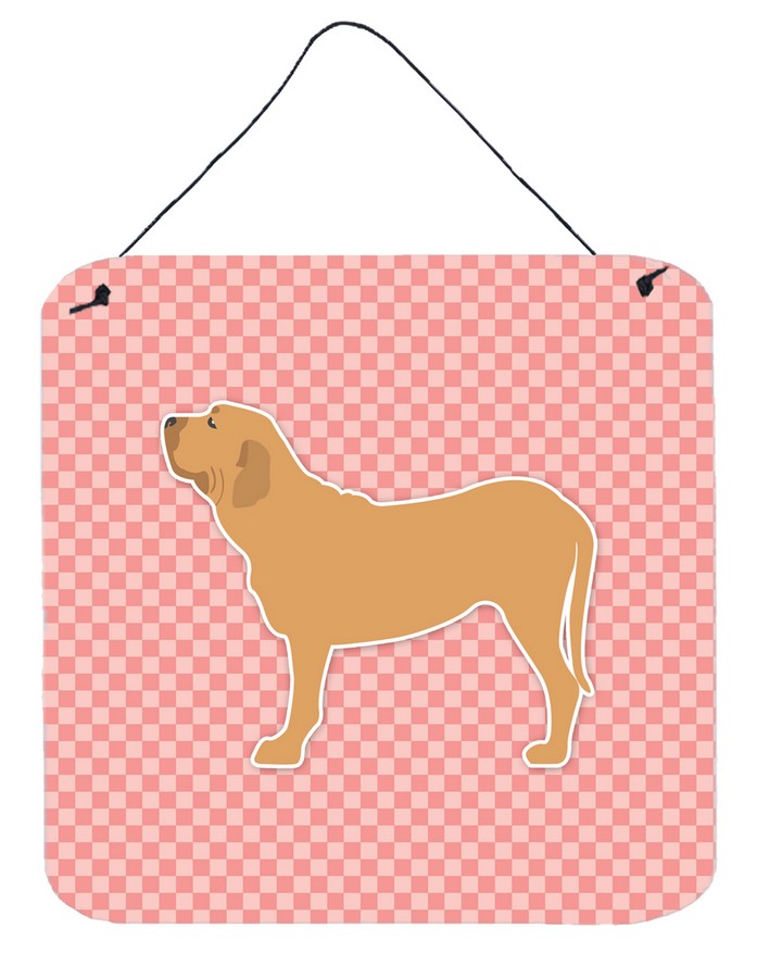 Fila Brasileiro Checkerboard Pink Wall or Door Hanging Prints