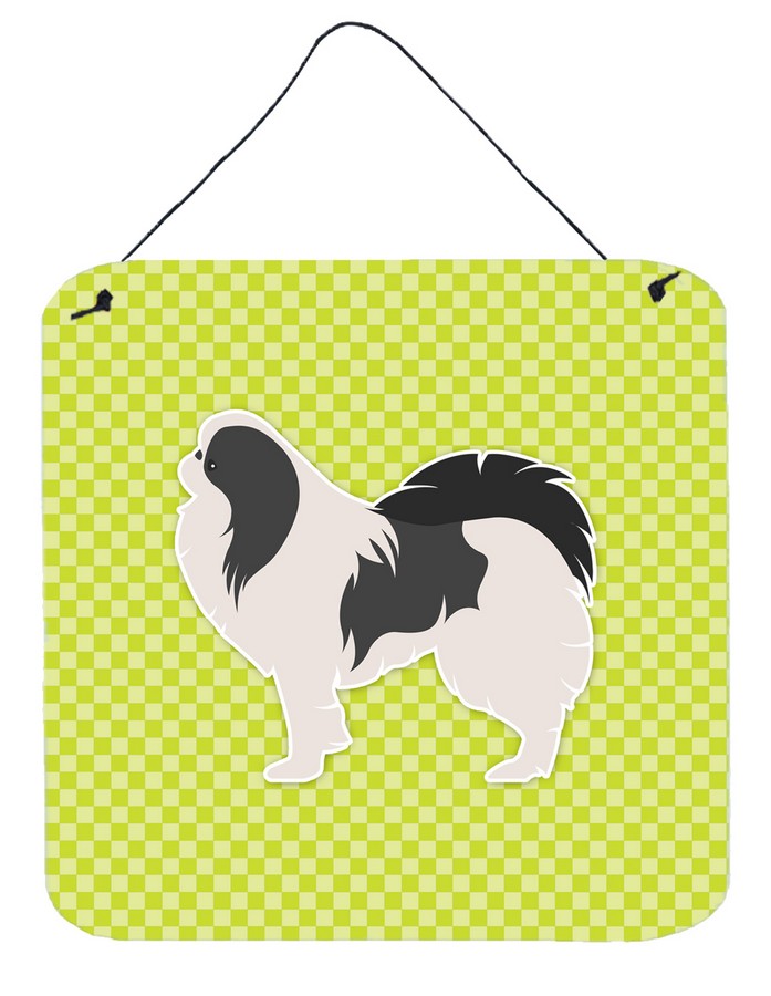Japanese Chin Checkerboard Green Wall or Door Hanging Prints