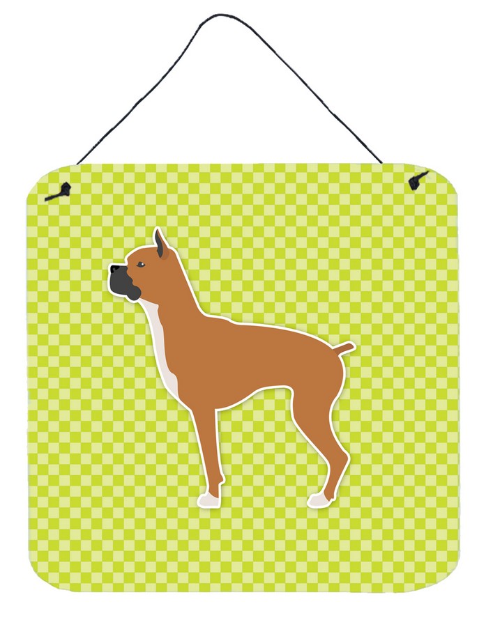 Boxer Checkerboard Green Wall or Door Hanging Prints
