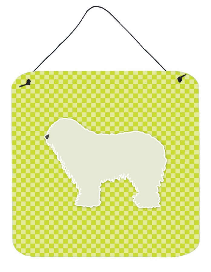 Komondor Checkerboard Green Wall or Door Hanging Prints