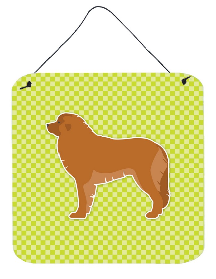 Leonberger Checkerboard Green Wall or Door Hanging Prints