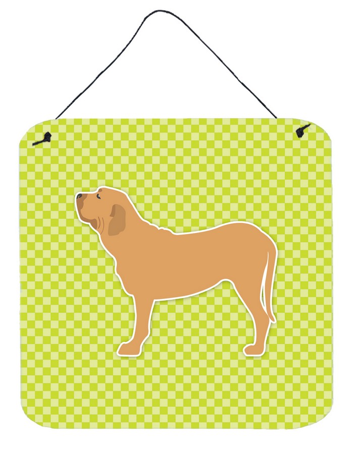 Fila Brasileiro Checkerboard Green Wall or Door Hanging Prints