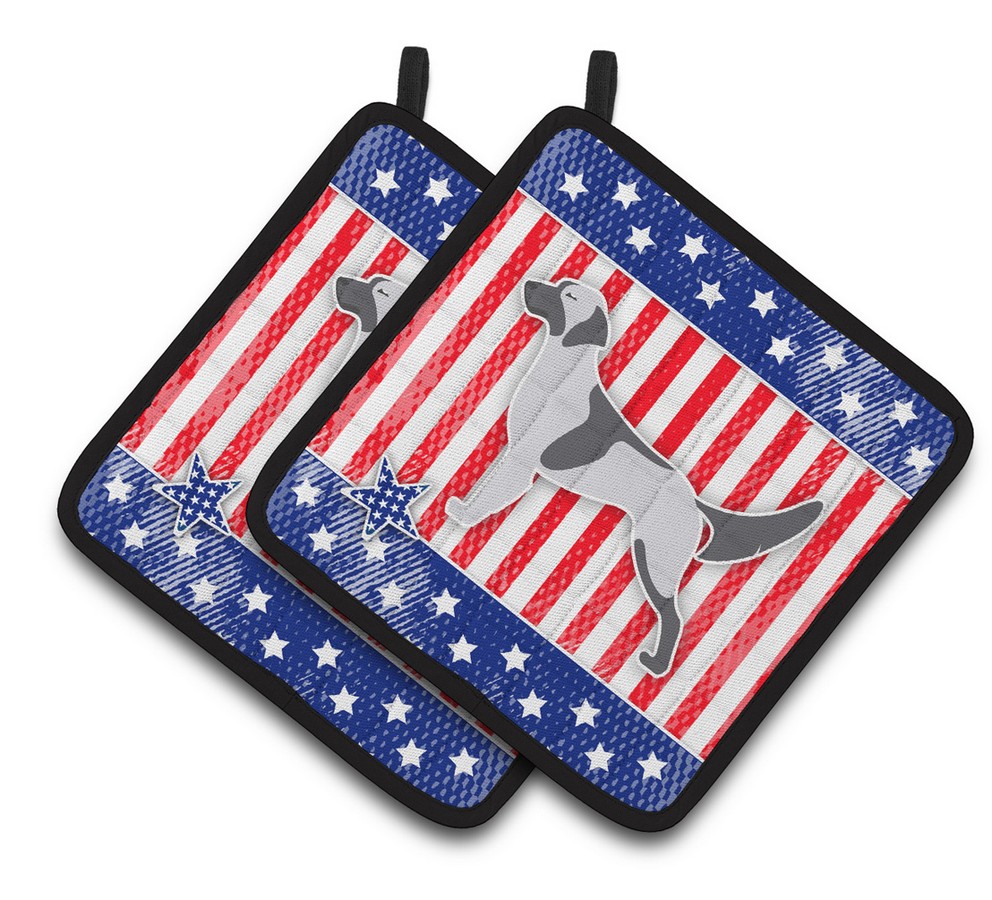 Picture of Carolines Treasures BB3281PTHD USA Patriotic English Setter Pair of Pot Holders