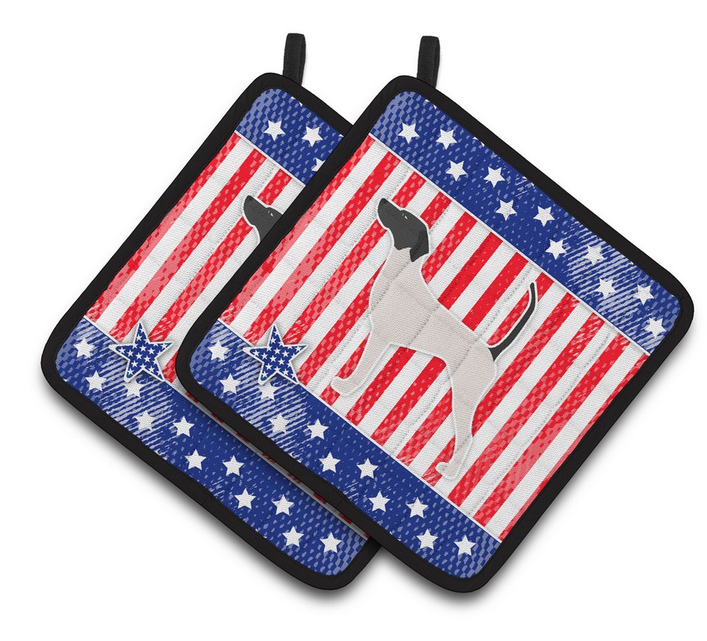 Picture of Carolines Treasures BB3295PTHD USA Patriotic English Pointer Pair of Pot Holders