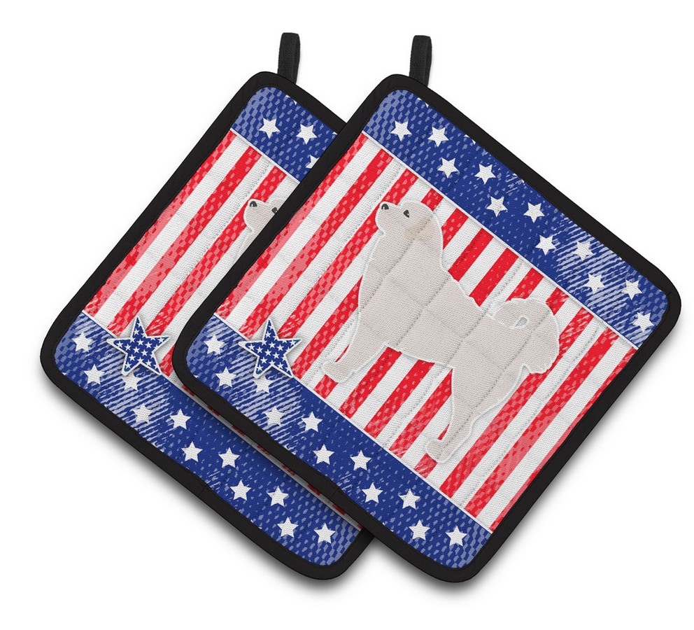 Picture of Carolines Treasures BB3327PTHD USA Patriotic Polish Tatra Sheepdog Pair of Pot Holders