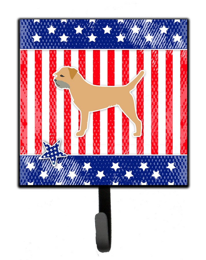 USA Patriotic Border Terrier Leash or Key Holder