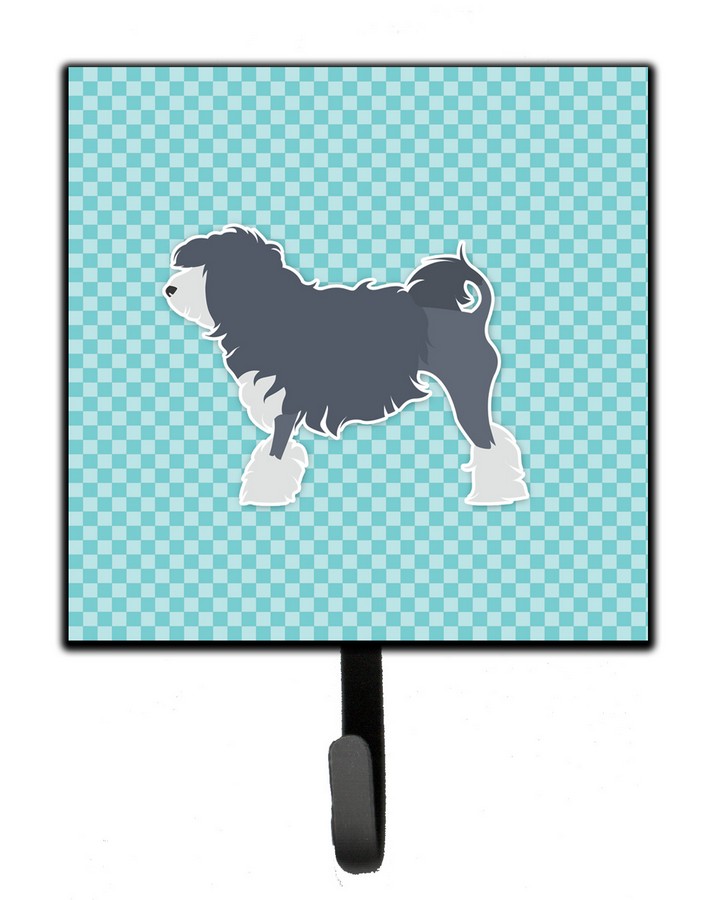 Lowchen Checkerboard Blue Leash or Key Holder