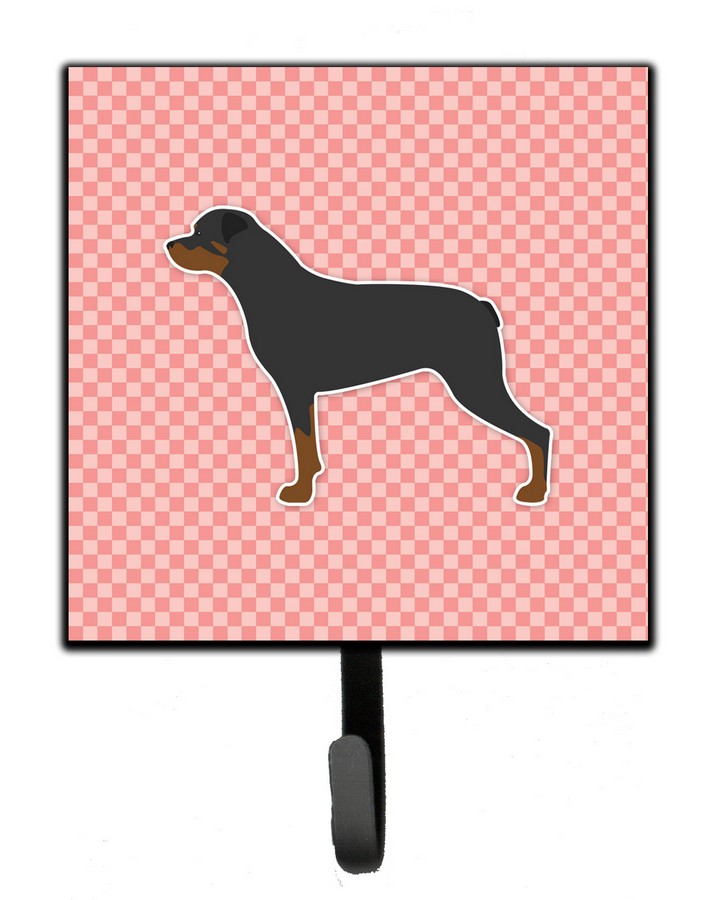 Rottweiler Checkerboard Pink Leash or Key Holder