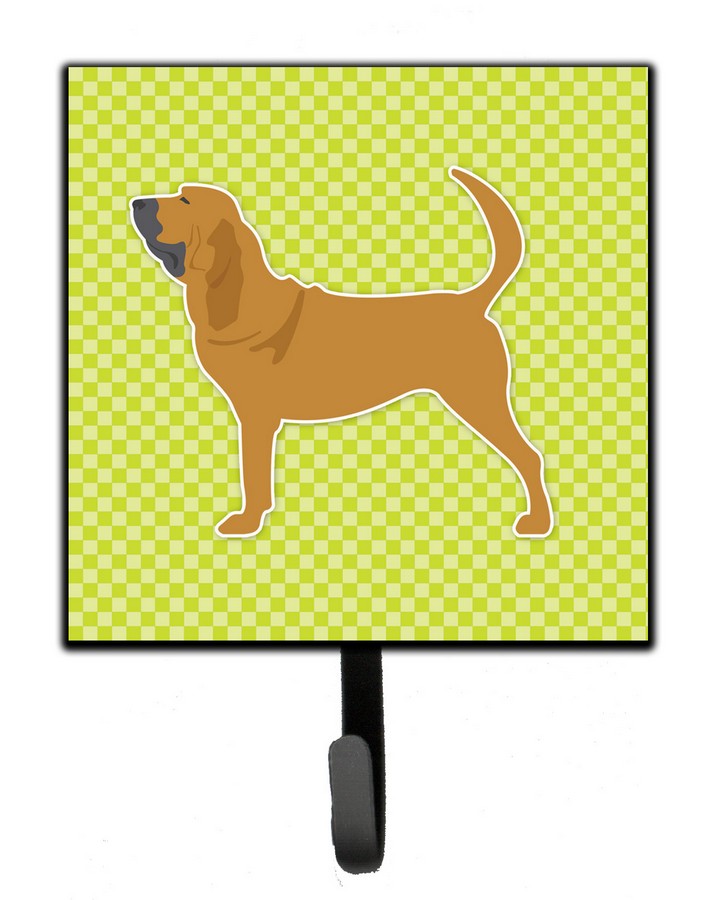 Bloodhound Checkerboard Green Leash or Key Holder